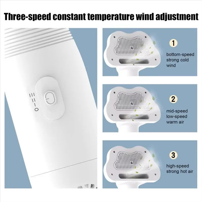 FluffDry 2-in-1 Pet Hair Dryer Brush